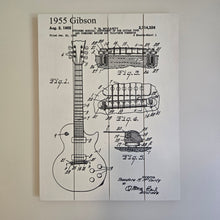 Load image into Gallery viewer, Guitar Patent Wooden Panel Wall Art Decor