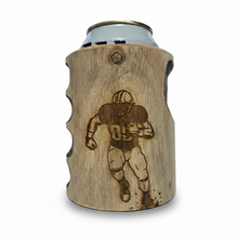 Load image into Gallery viewer, Engraved Football Player Wooden Beer Can Cooler
