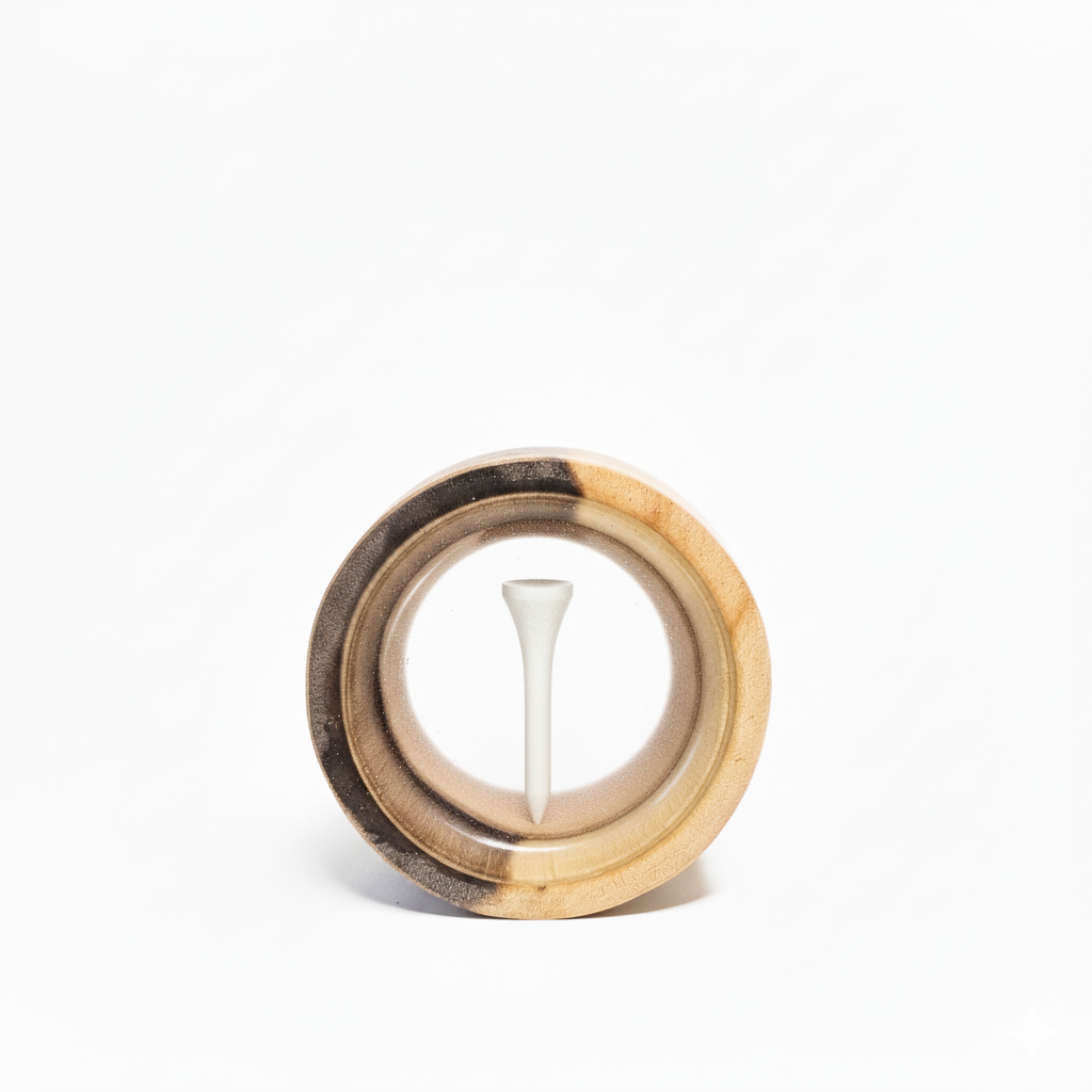 Engraved Golfer Wooden Beer Can Cooler