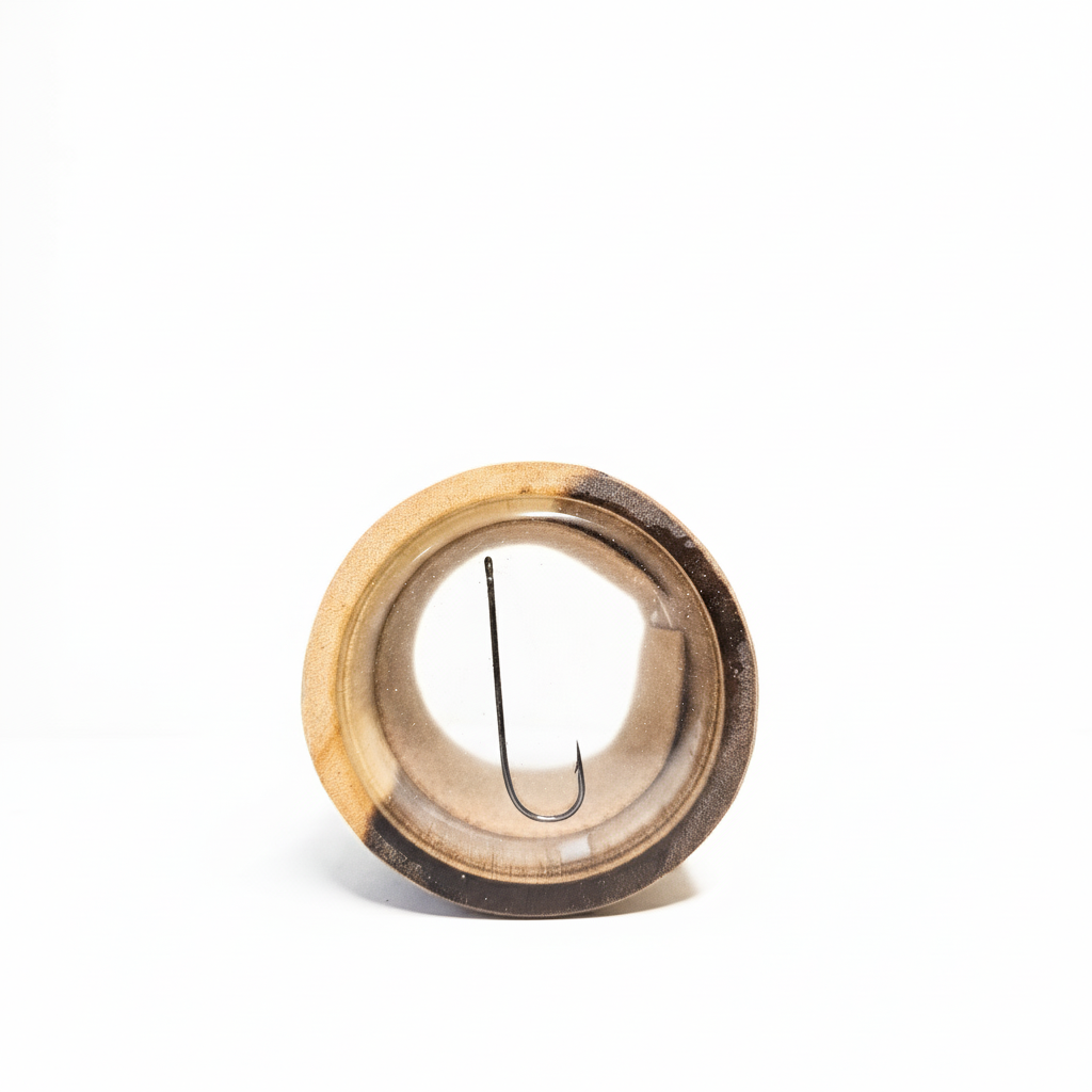 Engraved Fisherman Wooden Beer Can Cooler