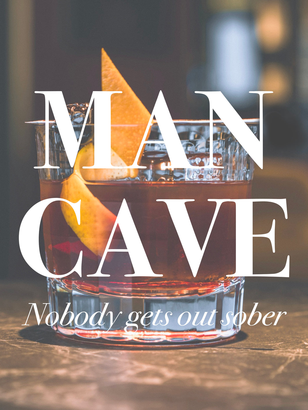 Man Cave Wooden Panel Wall Art Decor