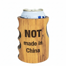 Load image into Gallery viewer, NOT MADE IN CHINA Wooden Beer Can Cooler