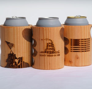 VARIETY PACK "Murica" Wooden Can Coolers